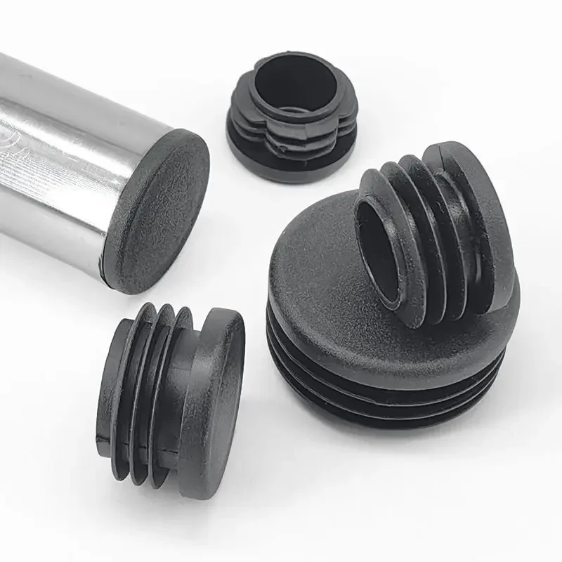20-100pcs Round Steel Pipe Plastic Hole Plug Furniture Chair Leg Ladder Glide Protection Blanking End Cap Tube Pipe Insert Plugs