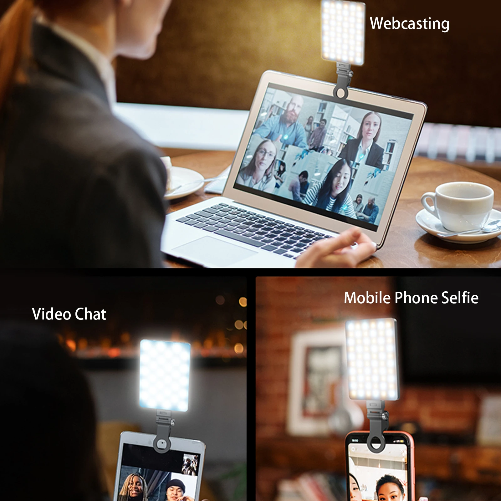 Selfie LED Lamp Dimmable Selfie Light Cold Warm White Youtube Video Live Fill Light Makeup Night Light For iphone Huawei Xiaomi
