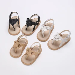 Summer Girl Cute Butterfly Princess Shoes 0-12Month Baby Soft Sole Sandals First Generation Walking Shoes Open toe angle sandals