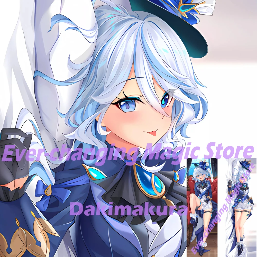 

Dakimakura Anime Pillow Cover Genshin Impact Furina Double Sided Print Life-size Body Decoration