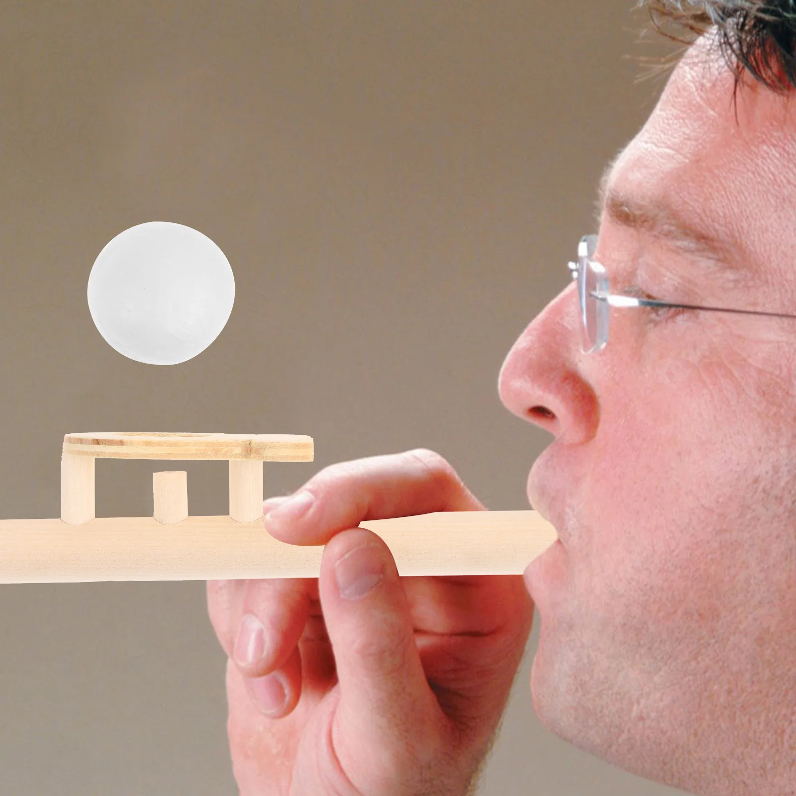 Juego de soplado de madera para niños y adultos, tubo de soplado flotante, juguete de fiesta familiar, coordinación, desarrollo del equilibrio, juguete de habilidad, 5 uds.