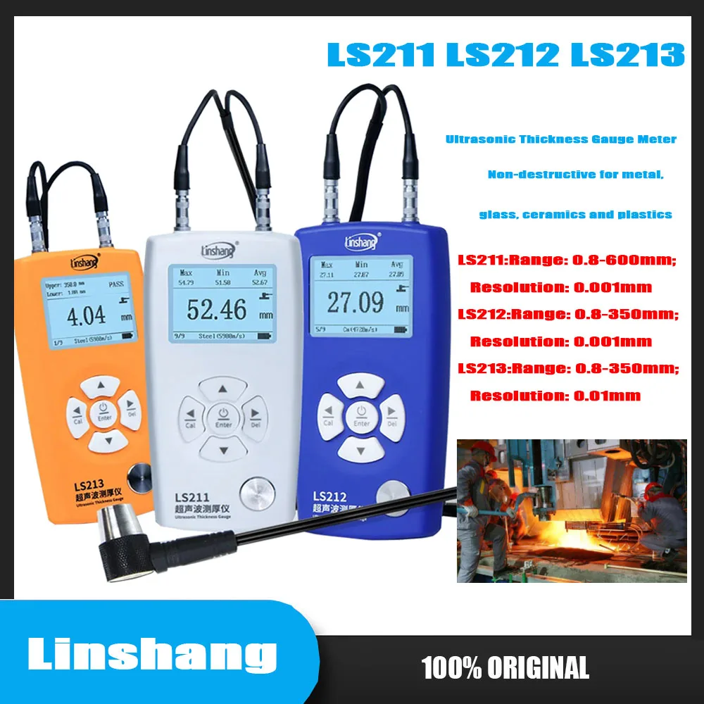 Linshang Ls211 Ls212 Ls213 Ultrasone Diktemeter Tester Ndt Utg Utm Meetinstrument Voor Buiswand Metaalstaal