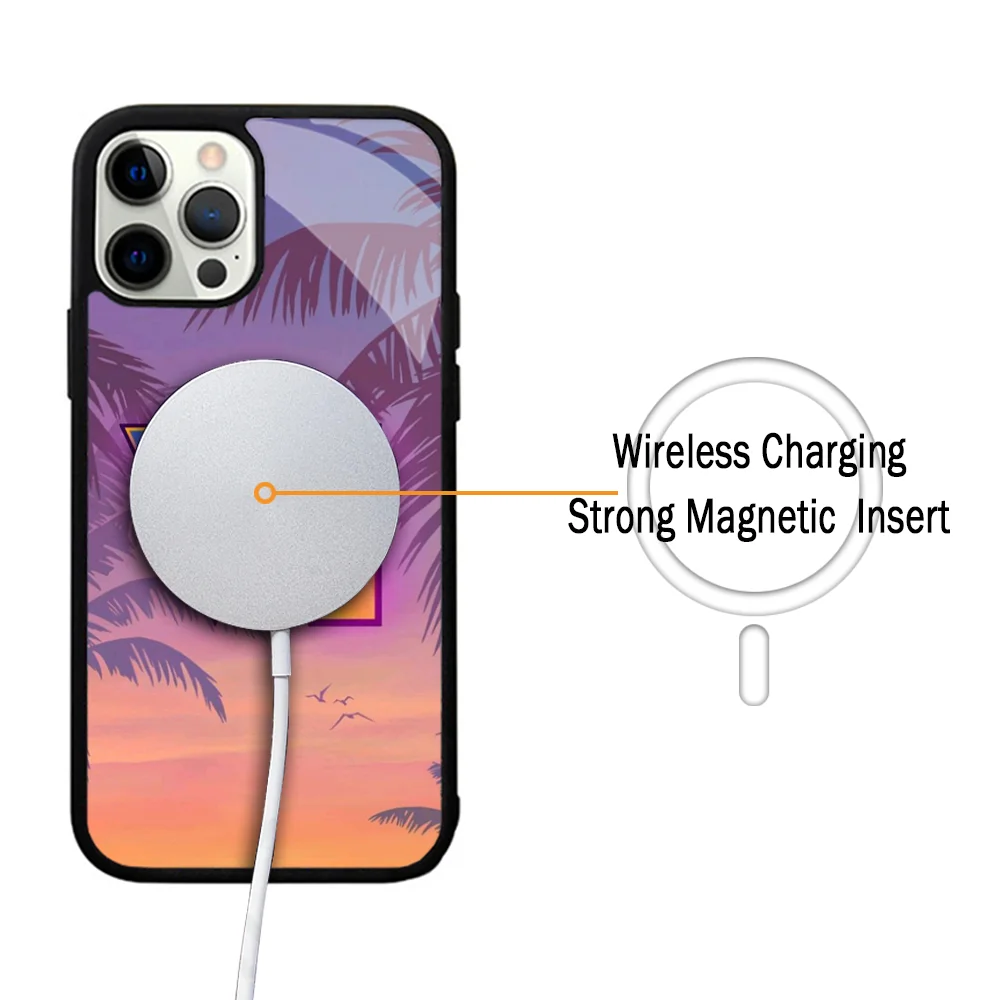 G-Gta 6 G-Grand T-Theft Auto VI Vice City Phone Case For IPhone 11 12 13 14 15 Plus Pro Max MirrorFor Magsafe Wireless Charging