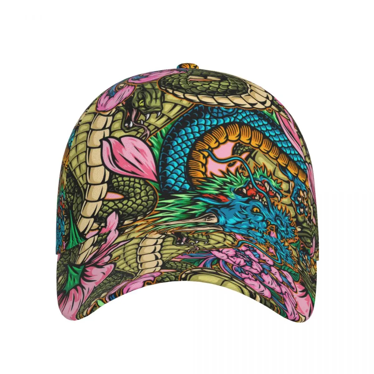 Vintage Poisonous Snakes Fantasy Dragons Baseball Cap Dad Male Sports Hat