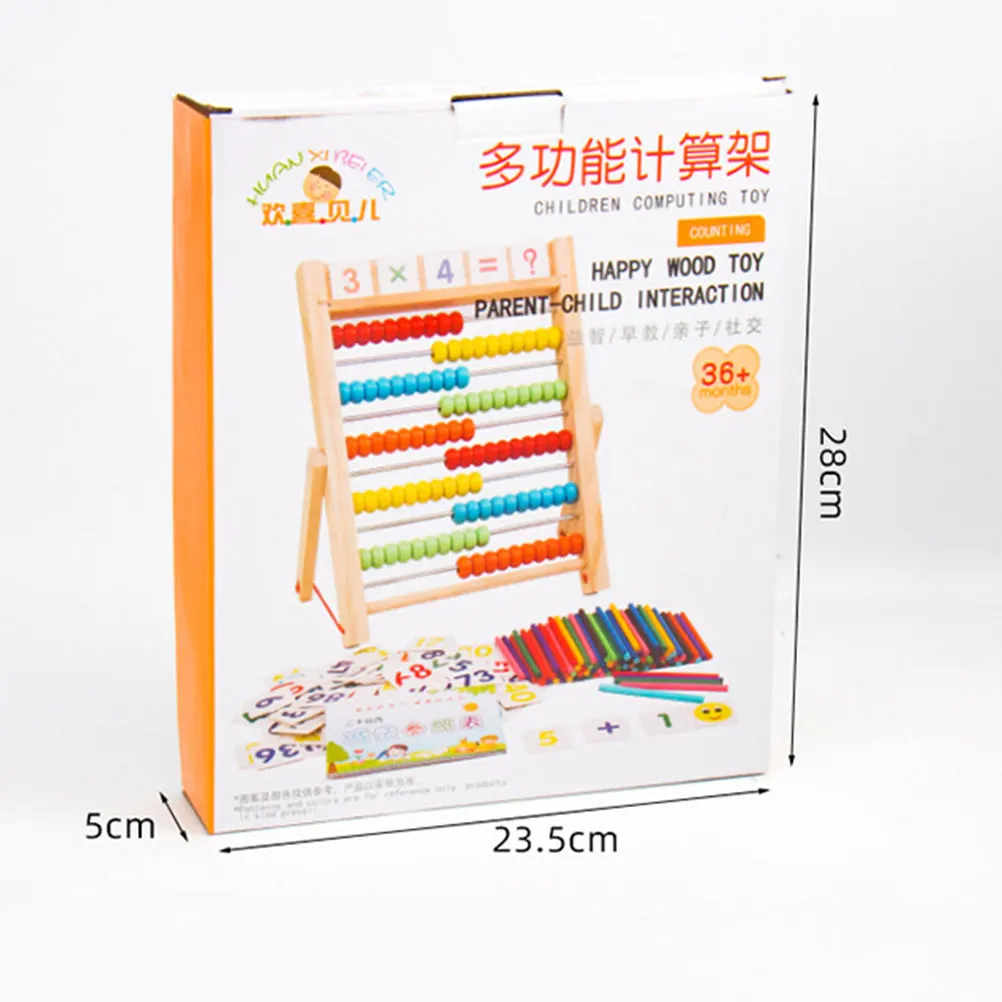 Herramienta de ábaco aritmético de madera, juguete educativo de cálculo rápido, ayuda para el aprendizaje de matemáticas para niños, calculadora portátil para estudiantes