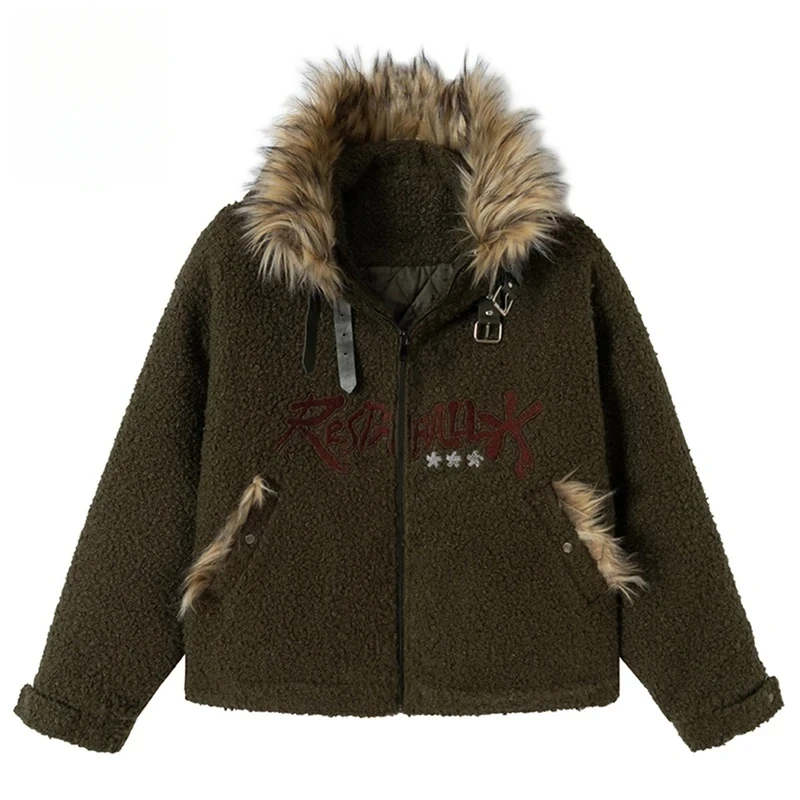

【Mirrordust】Winter Jackets Men Fur Collar Thicken Warm Parkas Coats Vintage Plush Padded Jackets Casual Loose Jackets Outwear