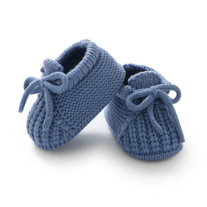 Infant Baby Shoes Knitted Newborn Boys Girl Footwear Fashion Solid Shallow Boots Shallow Kid 0-18M Clothing Accessories Handmade