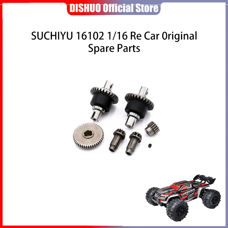 

SCY 16102 1/16 RC Car Original Spare Parts 6309 front and rear metal differential + engine gear +drive gear