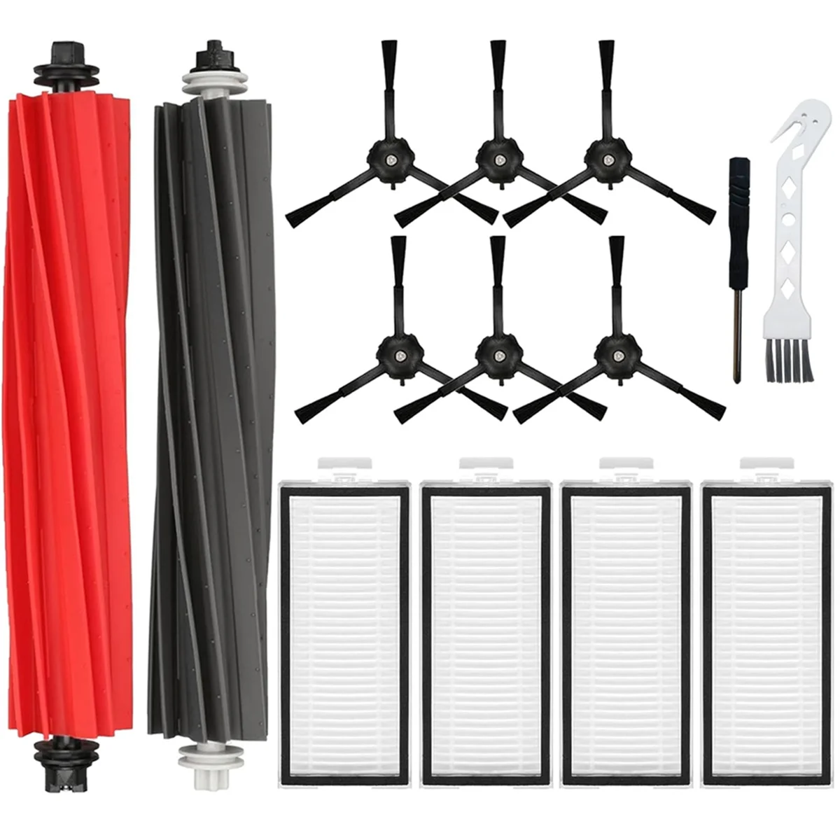 BFYL-Kit Pengganti untuk Roborock Q5 Max +/ Q5 DuoRoller +/Q5 Pro/Q5 Pro +/Q8 Max/ Q8 Max + Vakum Robot, Filter HEPA Sikat Utama