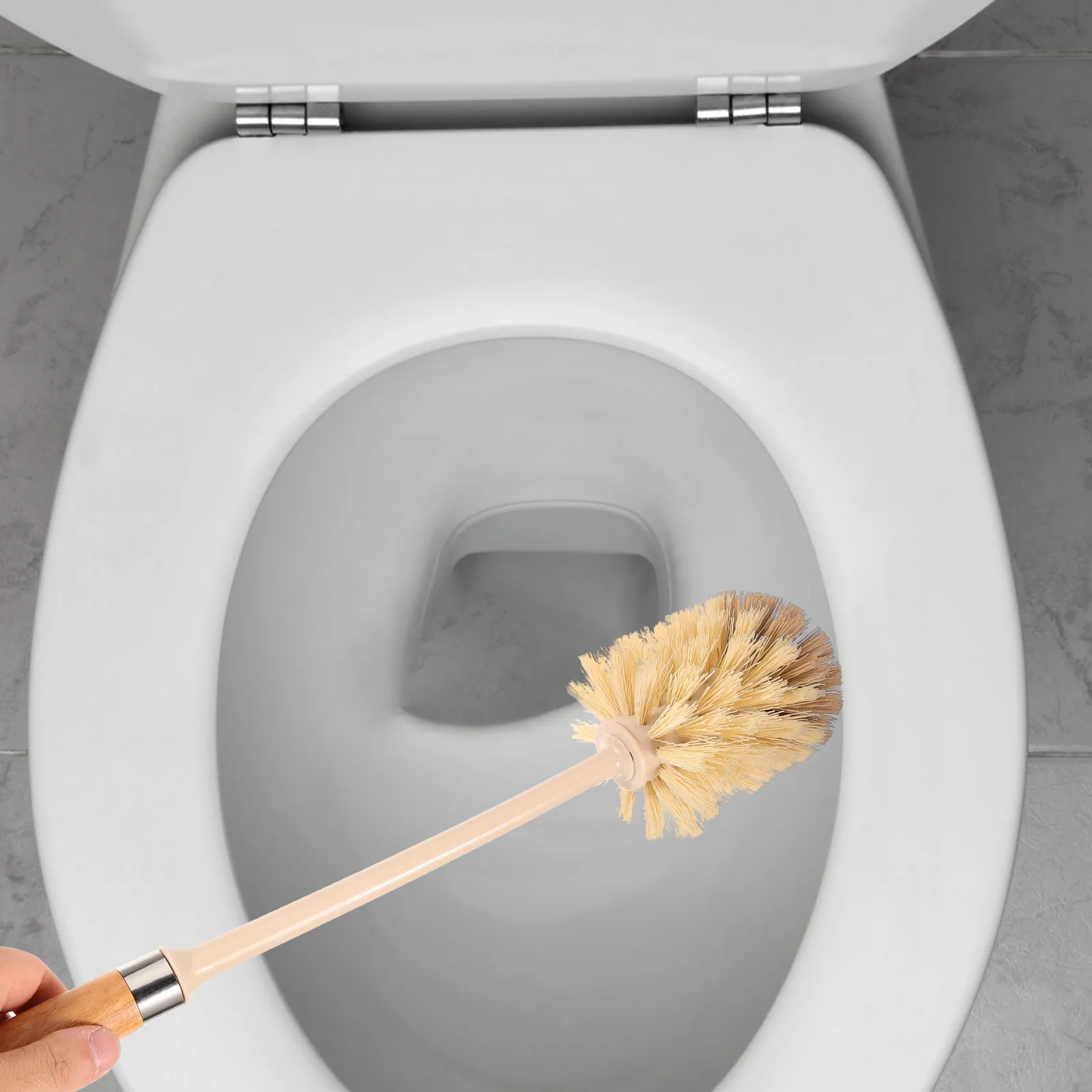 

Toilet Brush Set With Base Long Handle Anti Slip Bathroom Cleaning Tool For Home Hotel Office Brush With Holder Clean