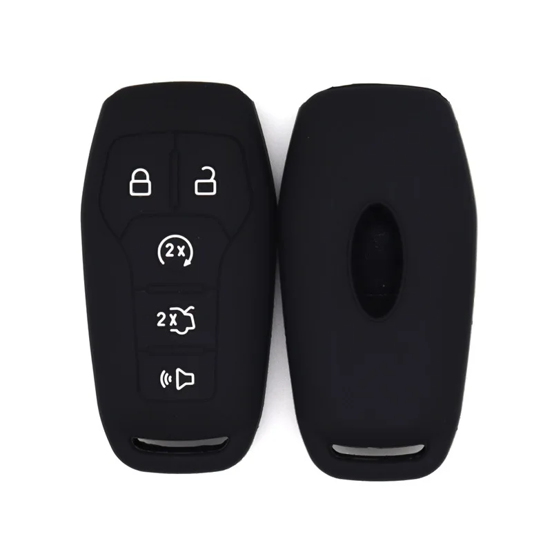 

Silicone Car Key Case for Ford Taurus Edge Ranger Territory Equator Explorer Expedition - 5-Button Protective Key Cover Pouch
