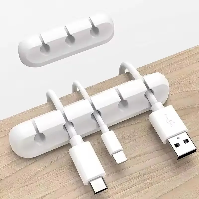 실리콘 USB 케이블 주최자 USB 충전 케이블 와인 더 데스크탑 깔끔한 관리 클립 마우스 이어폰 액세서리 용 케이블 홀더