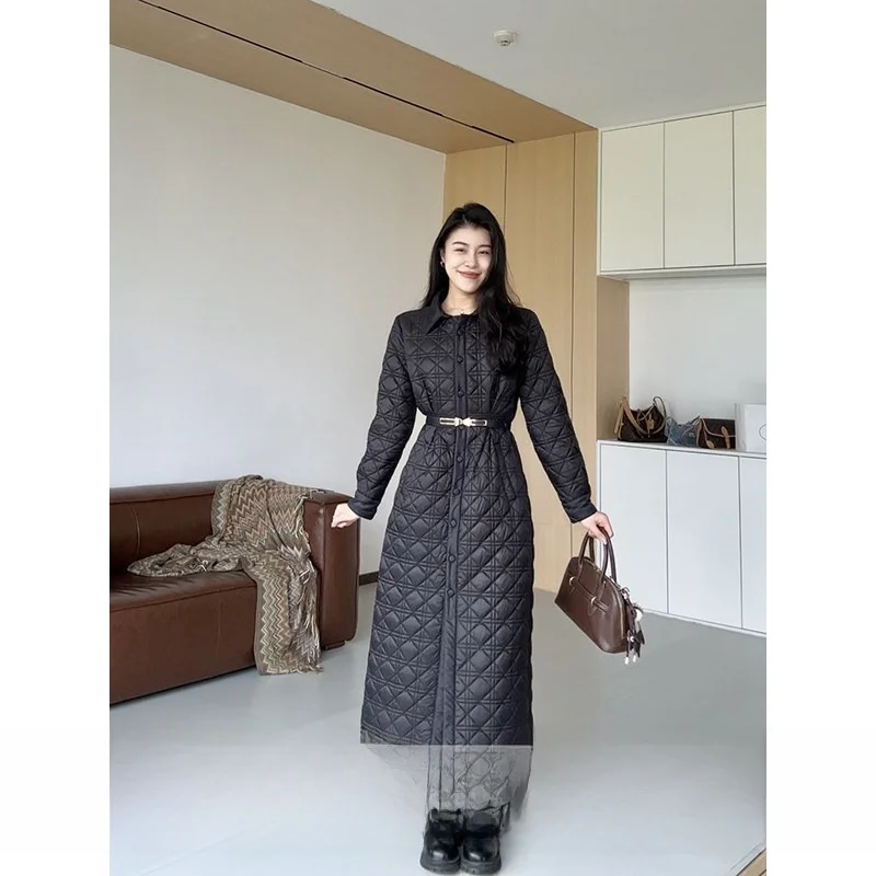 

Warm Lightweight Quilted Design Long Cotton Jaet Zhang a Xing Winter Walk Sli Korean Version Nylon Fabric Thiened