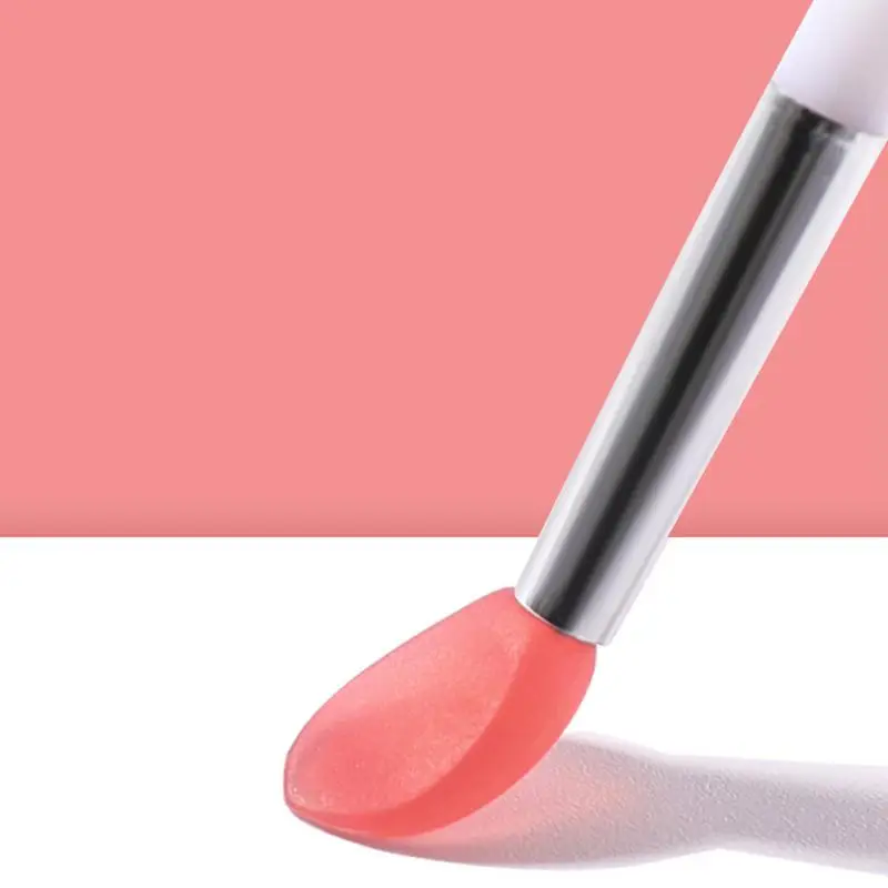 Applicatore di stick per labbra in silicone Balsamo per labbra riutilizzabile Pennello per trucco per rossetto Pennello per sbavature per labbra trasparente portatile Strumento di bellezza per lucidalabbra