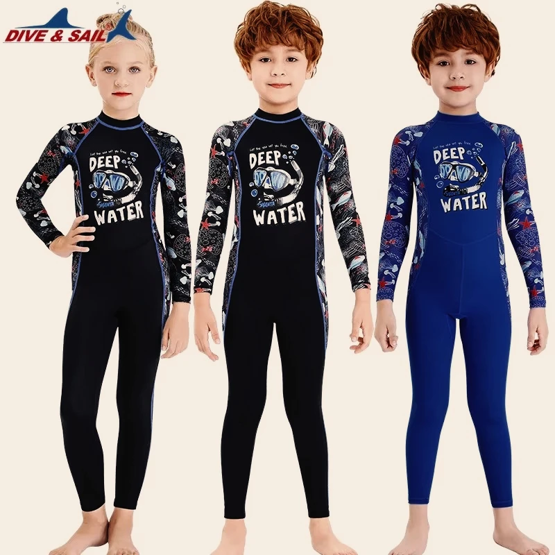 

One-Piece Rash Guard Full Body Diving Bathing Suit UPF 50 + UV Sun Protection Swimsuit for Kids Swim Skins