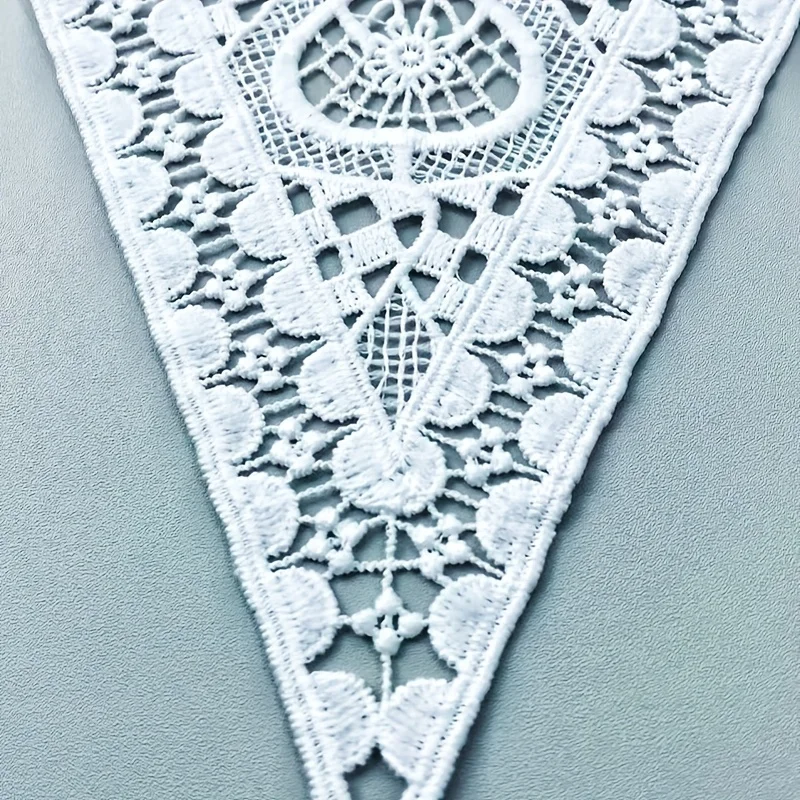 1 pièce Applique en dentelle pour robe, accessoires de décoration pour chemisier et costume, garnitures de couture DIY pour encolure et col, blanc et noir