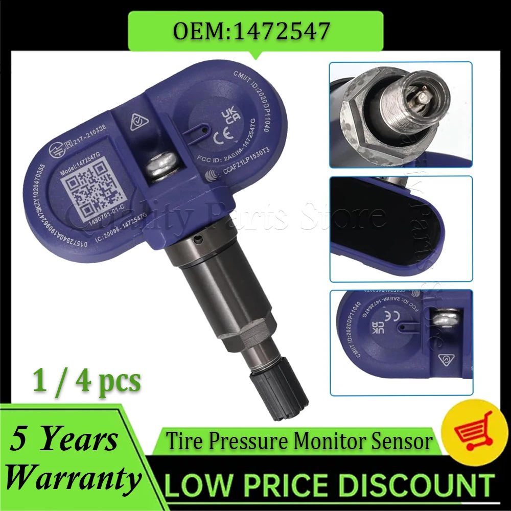 For 2021 2022 Tesla Model Y 3 S X Bluetooth TPMS Tire Pressure Sensor 1472547 1490701-01-B 149070101B 149070100B 1490701-00-B