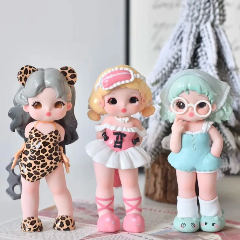 New Hot Girl Style Vintage Doll Ramy Slumber Party Series Blind Box Kawaii Ramy Vintage Style Mystery Box Collectible Dolls Gift