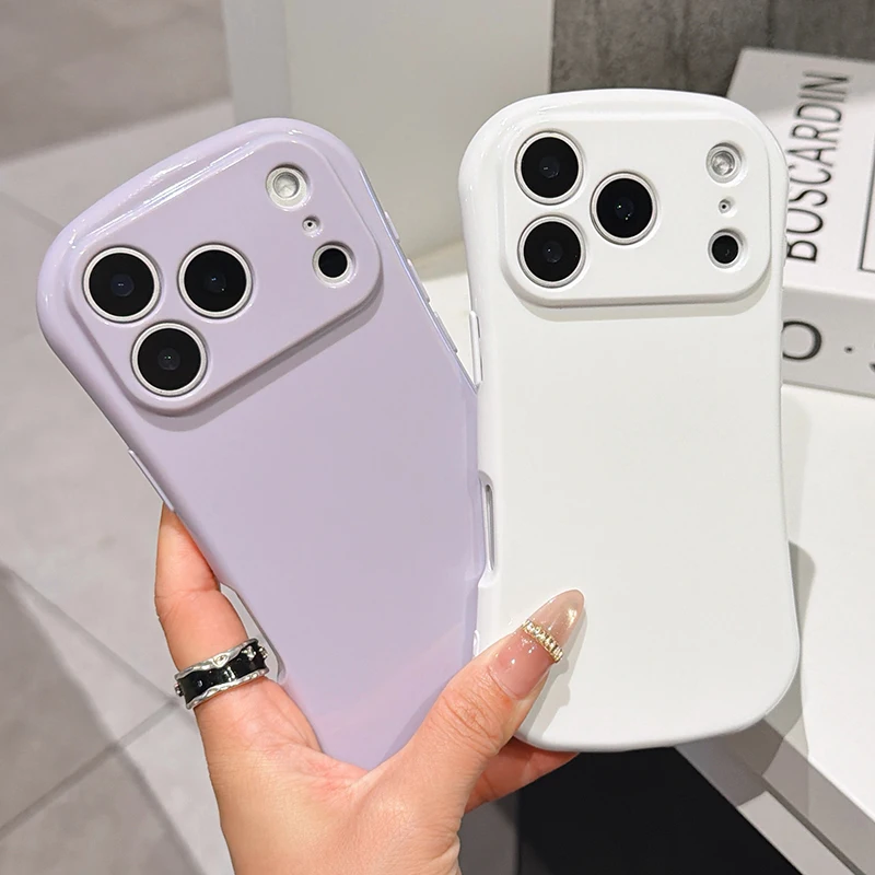 

Hot Sale Candy Color Glossy Case for iPhone 17 Pro Max 16 15 14 13 12 Soft TPU Shockproof Slender Waist Solid Color Back Cover