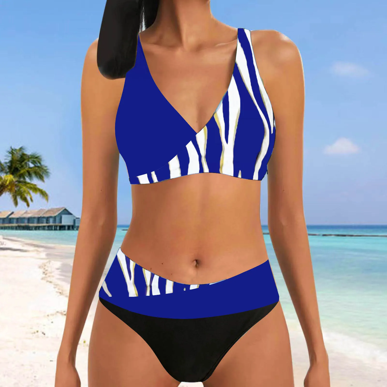 Costume da bagno bikini a due pezzi per donna Estate sexy tankini patchwork multicolore costume da bagno bikini sexy per le vacanze costumi da bagno estivi