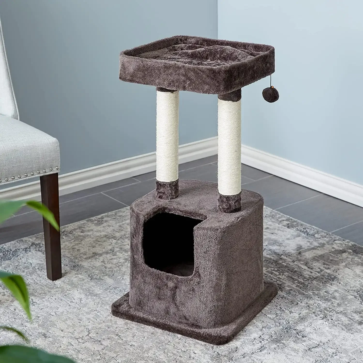 

Two by Boxwood 31.5-inch Cat Tree, Tower, Condo, Scratching Post & Playground