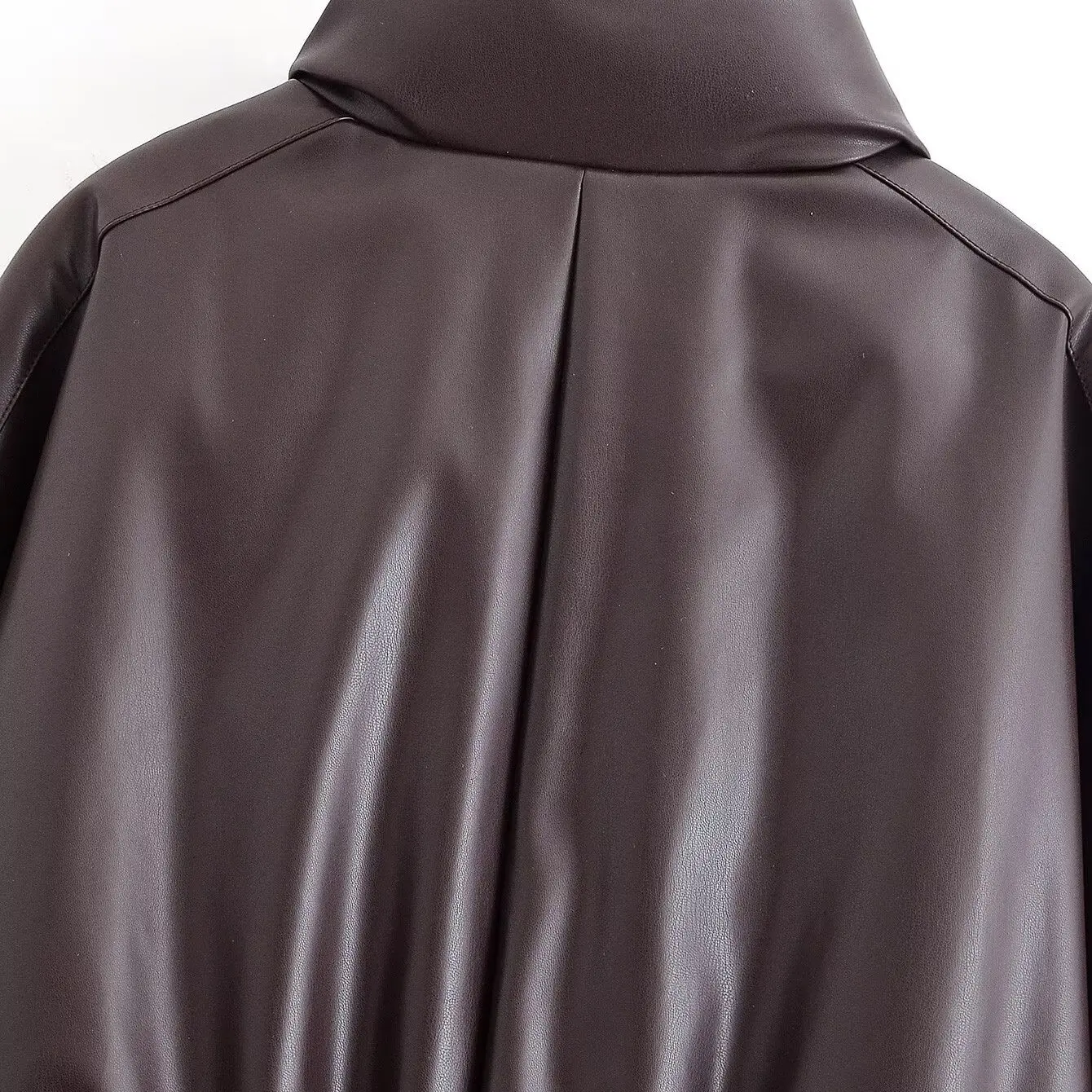 JNLEAOG otoño nueva mujer Faionable algodón Jaet cremallera diseño de cuello versátil calle Sle largo Sve Abrigo con capucha