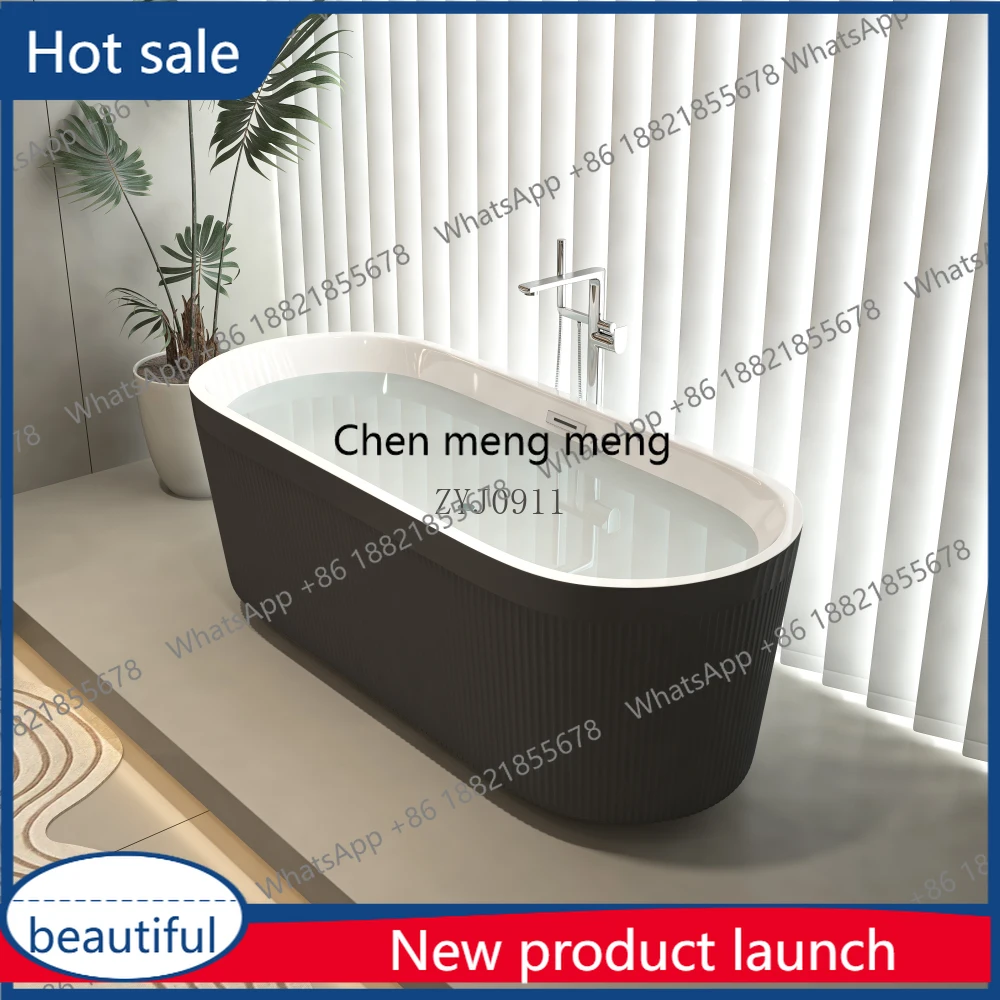 

M46 59-дюймовая акриловая отдельно стоящая ванна с уникальным плиссированным дизайном: просторная овальная форма