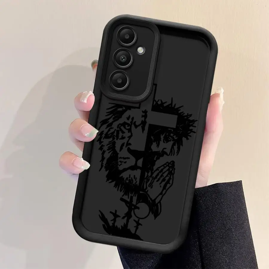 Lion On The Cross J-Jesuss Case for Samsung Galaxy A56 A34 A15 A16 A53 A54 A26 A32 A23 A35 A36 A51 A73 A12 A13 Phone Cover A71 - view 4