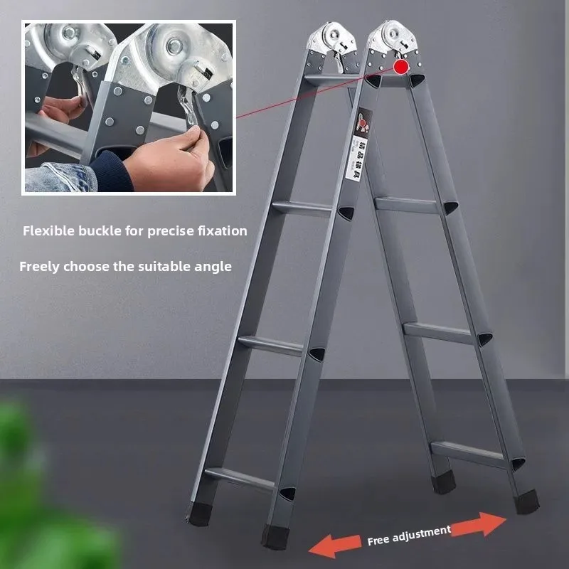 Herringbone Ladder Thickened Folding Ladder Multifunctional Industrial Building Interior Decoration Extra Thick and Durable