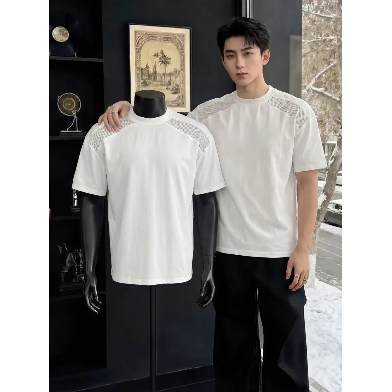 

2026 Summer New Style Men's Quick-Drying Sun-Protective Silk-Soft Breathable Short-Sleeved T-Shirt Men's Summer Mesh-Connected H