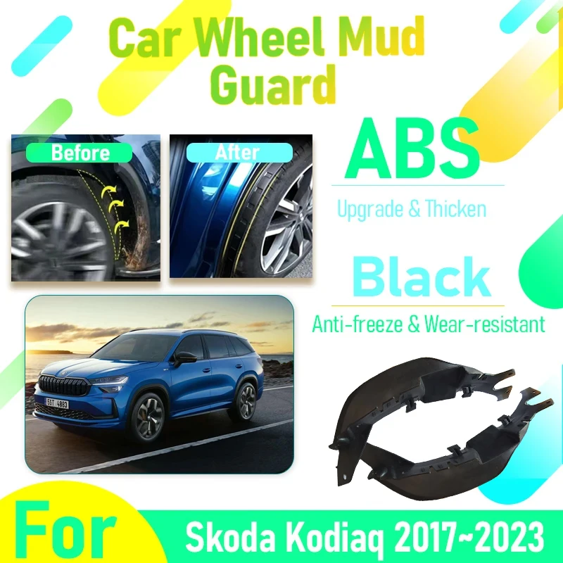 

Car Mudguards For Skoda Kodiaq NS7 NV7 NS6 MK1 2017~2023 Rear Left Right Wheel Mud Guard Universal Fender Flare Auto Accessories