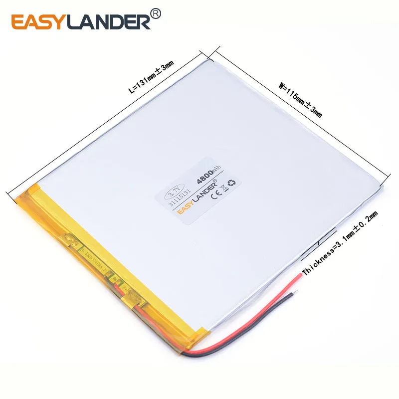 z.SHV 31115131   4800 mAh wiederaufladbarer Lithium-Li-Ionen-Li-Polymer-Akku für Gemei G6T, VI40 Dual Core, A11 Quad-Core, Tablet-PC
