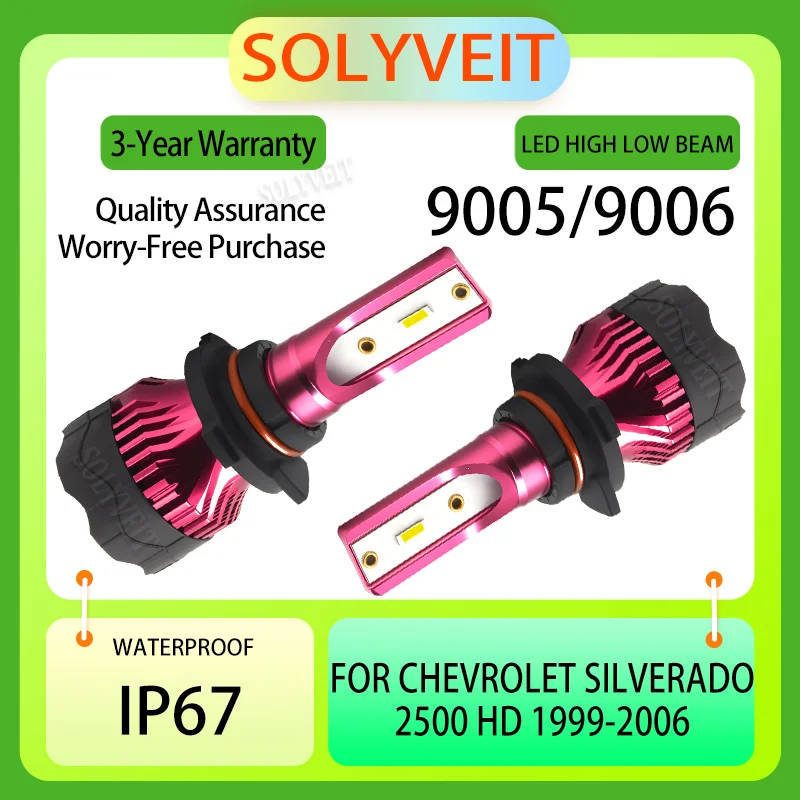 

Instant Illumination 9005 9006 LED HIGH LOW BEAM BULBS FOR Chevrolet Silverado 2500 HD 1999 2000 2001 2002 2003 2004 2005 2006