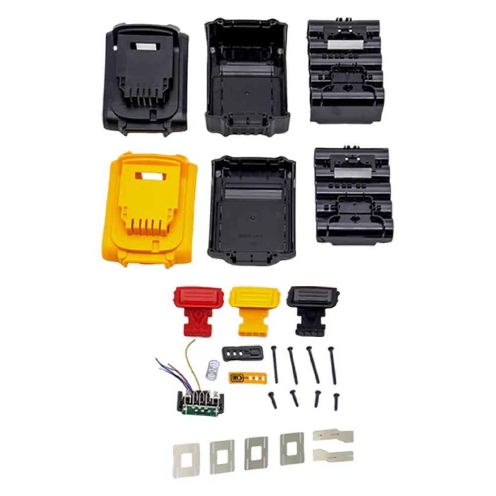 1set DCB200 Li-ion Battery Plastic Case PCB Board Accessories For 20V Tools Chargers DCB180 DCB181 DCB182 Tool Label Housing