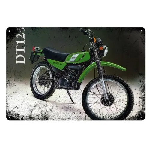 Dt125 Enduro Vintage Motorcycle Metal Poster Tin Sign 20x30cm