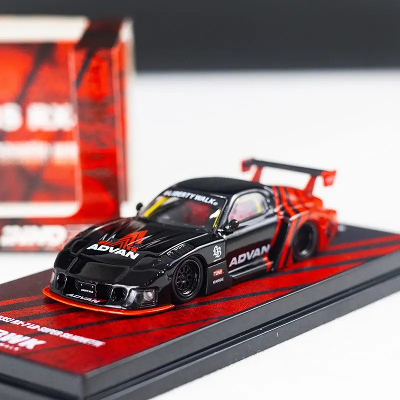 Diecast INNO Schaal 1:64 Mazda RX7 FD3S ADVAN JDM Legering Model Auto Collectible Toy Gift Souvenir Display Ornament