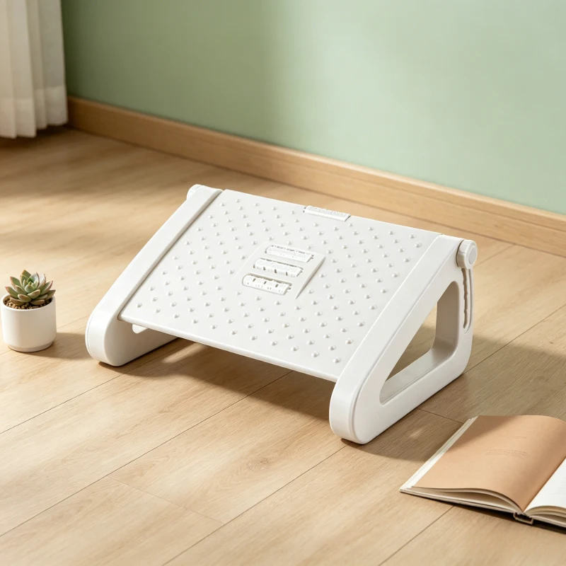 Adjustable Height Foot Rest Stool, 3 Colors Ergonomic Design, Multifunctional for Desk Office Home Use