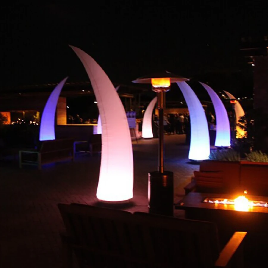 Lighted Inflatable Horn with Blower and LED Lights, Wedding Decoration