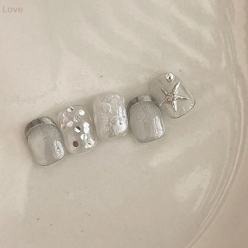 [L & P] 1 pièces étoile de mer coquille Rose 3D acrylique moule à ongles décorations d'ongles bricolage Silicone ongles estampage plaques ongles