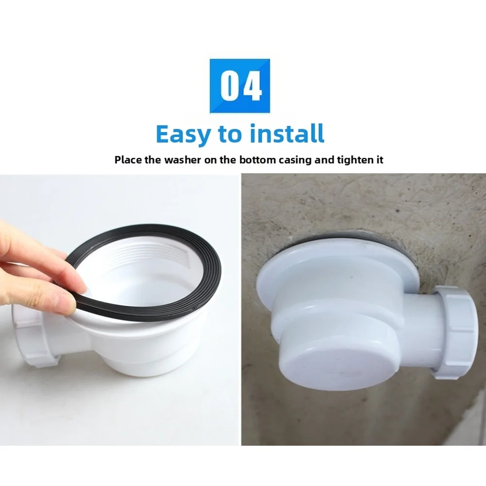 Elegant White ABS Shower Drain Base For 82-90mm Hole Modern Bathroom Floor Upgrade With Detachable Filter And Easy Install