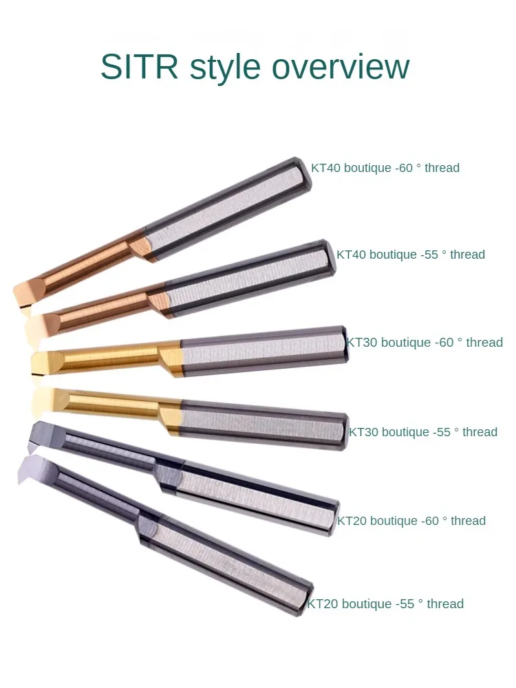 CNC thread cutting tool, small hole internal thread cutting tool, integral tungsten steel STIR40150-60 MIR6A60