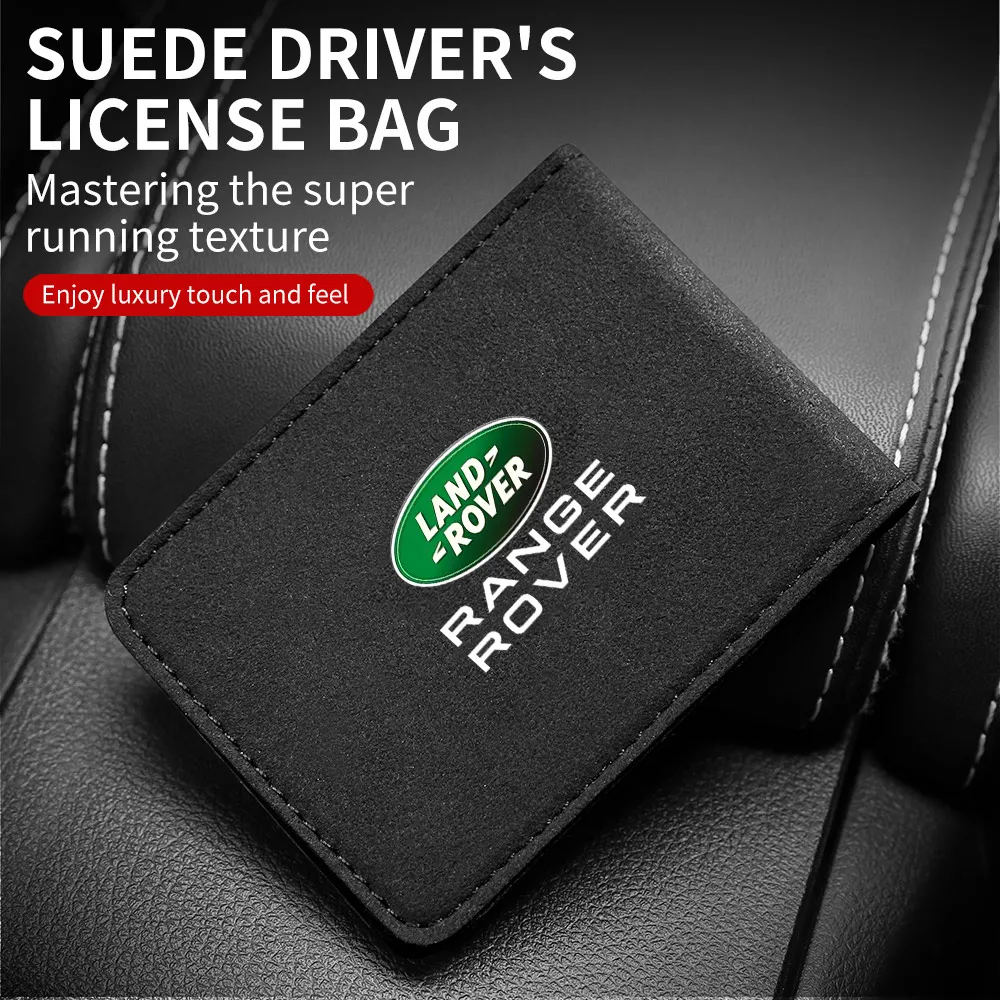 Car Logo Driving License Bag Card Credit Holder Purse For Land Rover Range Rover Discovery Sport Defender 110 Freelander Evoque