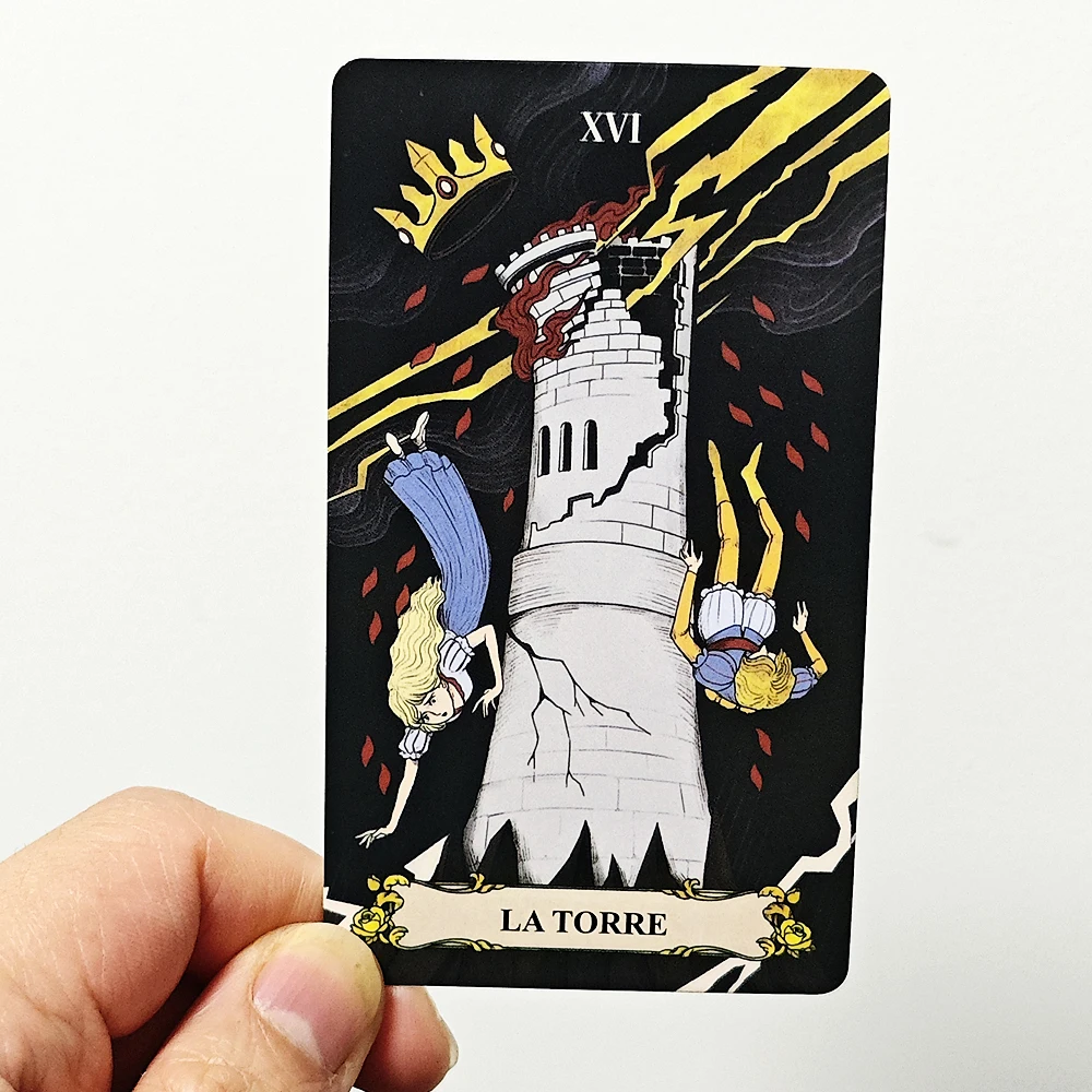 Dek Tarot Cermin Rahasia 78 Buah Kartu Tarot Modern dengan Energi Penyembuhan untuk Menerangi Bayangan Kehidupan dan Bahasa Spanyol Ringan 10.3*6Cm