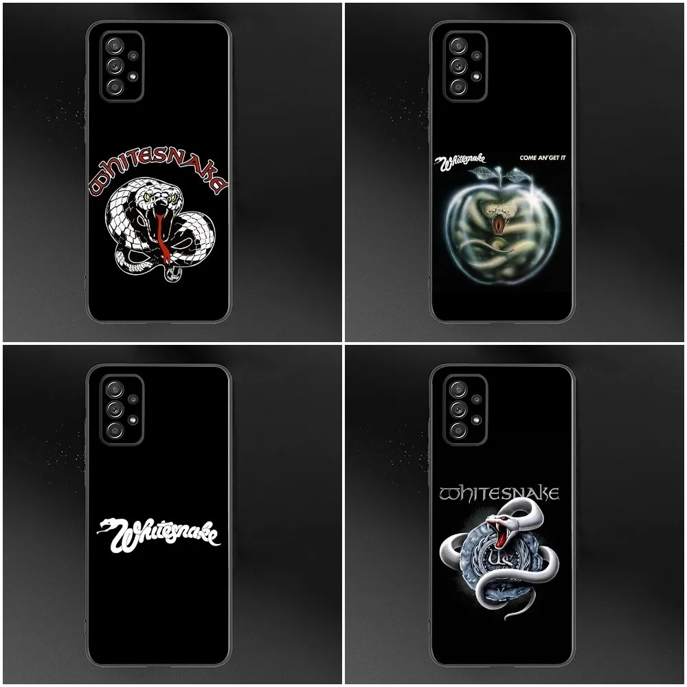 Music Band Whitesnake Lovehunter Phone Case For Samsung S24,S23,S22,S21,S20,S10,S10E,S9 Plus FE Note 20 Ultra 10,9 Plus Black