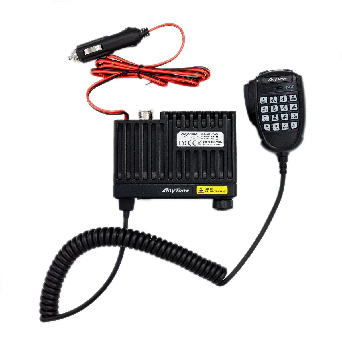 Anytone AT-779UV Mini Mobiele Radio Dual Bands 144-148/420-450 mhz Toetsenbord Microfoon Scrambler Autorijden Draadloze Communicatie