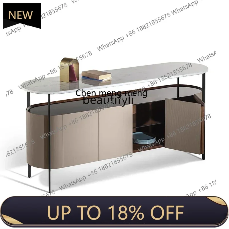 

P178 Light Luxury Sideboard Cabinet Integrated Wine Household Side Cabinet High Cabinet Italian Minimalist Locker