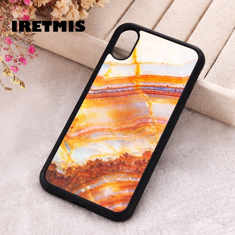 Iretmis Phone Cover Case For iPhone X XS Max XR 11 12 13 PRO MINI 14 15 16 Plus Rubber Silicone Mystic Stone