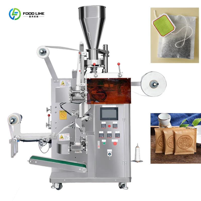 Customized Multifunctional Automatic Tea Bag Packer Inner Outer Drip Tea Bag Packaging With Thread Sealing and Label Function