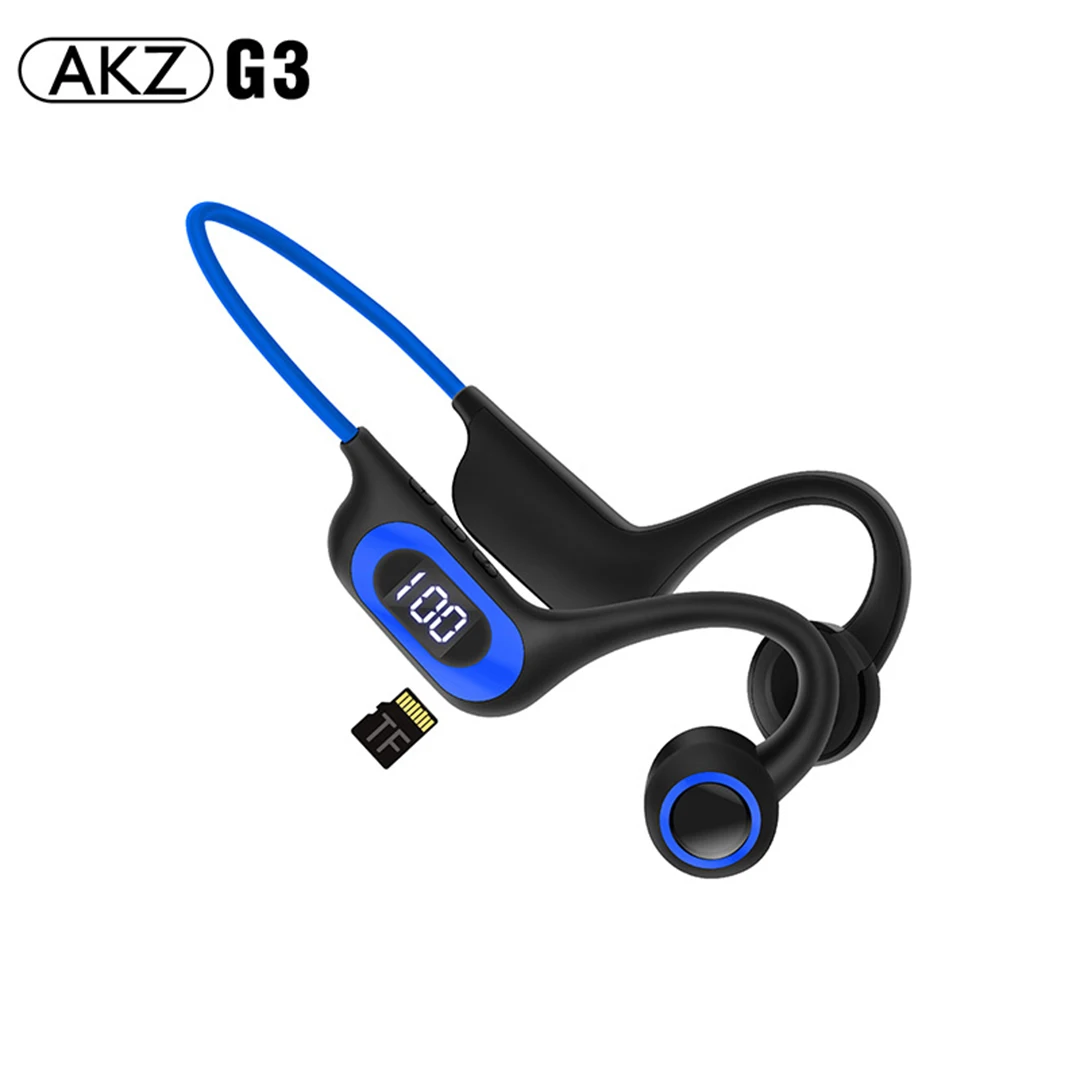 

Bone conduction earphones 5.3 lightweight earloop air conduction wireless sports earphones with microphone support TF card