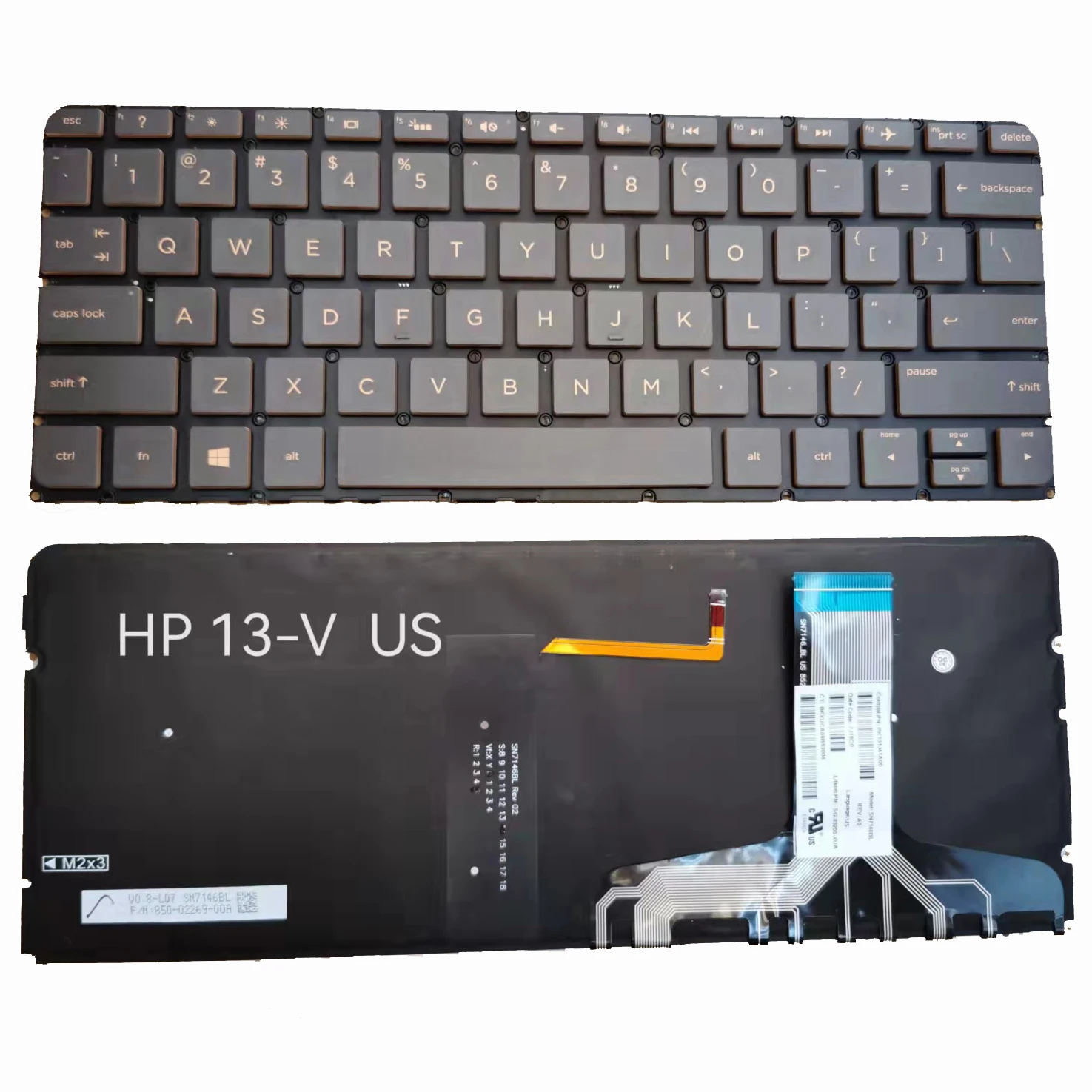 New For HP 13-V 13-V000 13-V001dx 13-V001xx 13-V011dx 13-V101dx 13-V111dx  Laptop Keyboard US Backlit Silver Black